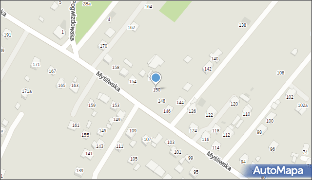 Rzeszów, Myśliwska, 150, mapa Rzeszów