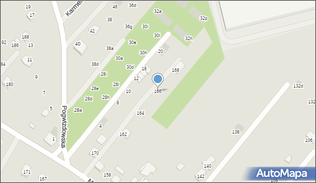 Rzeszów, Myśliwska, 166, mapa Rzeszów