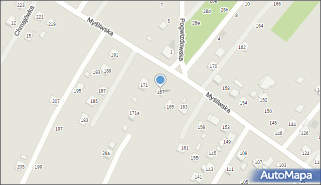 Rzeszów, Myśliwska, 167, mapa Rzeszów