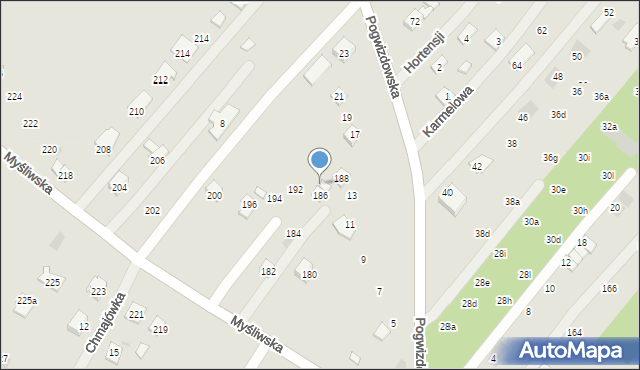 Rzeszów, Myśliwska, 190, mapa Rzeszów