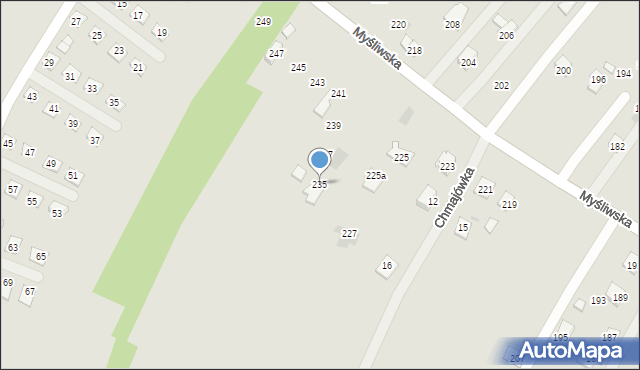 Rzeszów, Myśliwska, 235, mapa Rzeszów