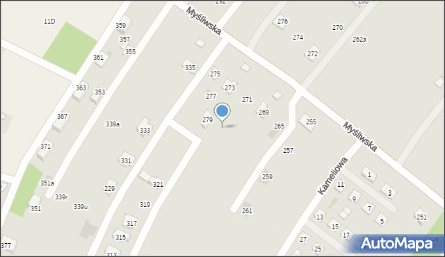 Rzeszów, Myśliwska, 271b, mapa Rzeszów