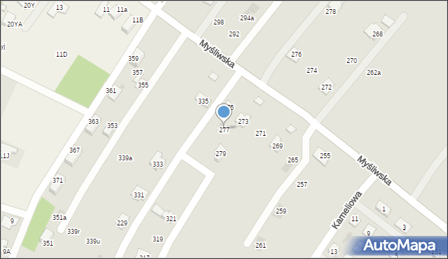 Rzeszów, Myśliwska, 277, mapa Rzeszów