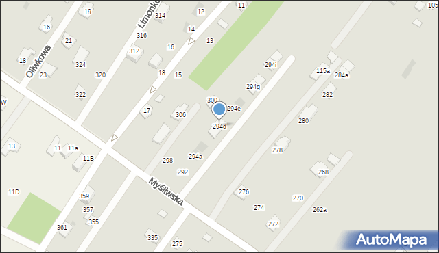 Rzeszów, Myśliwska, 294d, mapa Rzeszów