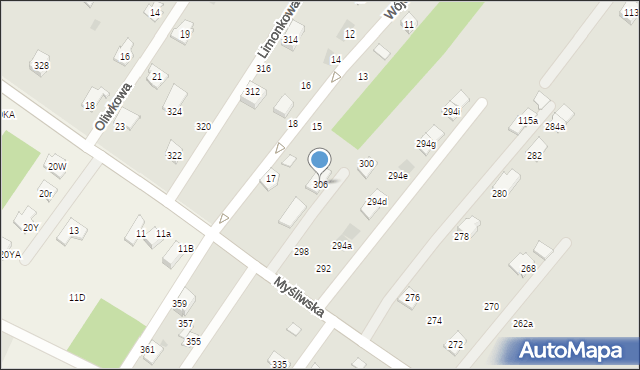 Rzeszów, Myśliwska, 306, mapa Rzeszów