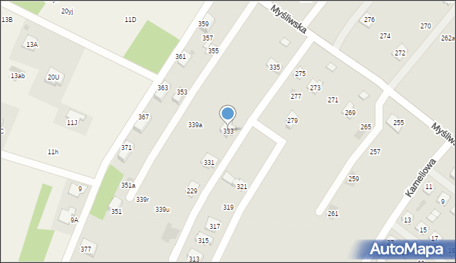 Rzeszów, Myśliwska, 333, mapa Rzeszów