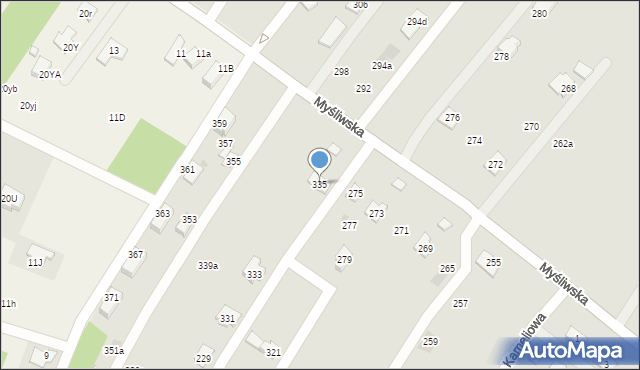 Rzeszów, Myśliwska, 335, mapa Rzeszów
