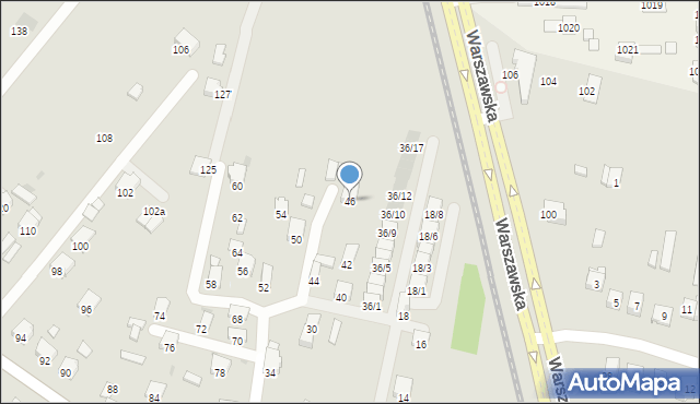 Rzeszów, Myśliwska, 46, mapa Rzeszów