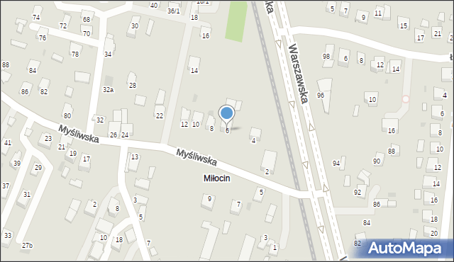 Rzeszów, Myśliwska, 6, mapa Rzeszów