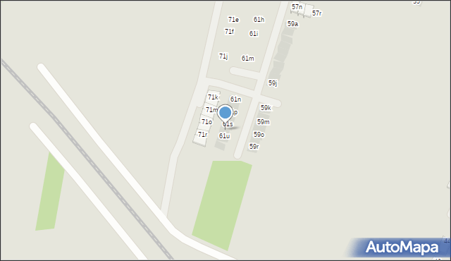 Rzeszów, Myśliwska, 61t, mapa Rzeszów