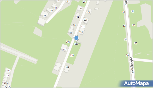 Siedlce, Myśliwska, 118, mapa Siedlce
