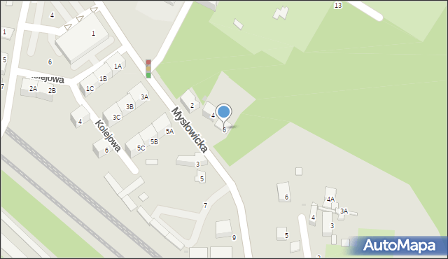 Siemianowice Śląskie, Mysłowicka, 6, mapa Siemianowice Śląskie