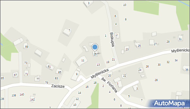 Siepraw, Myślenicka, 15, mapa Siepraw