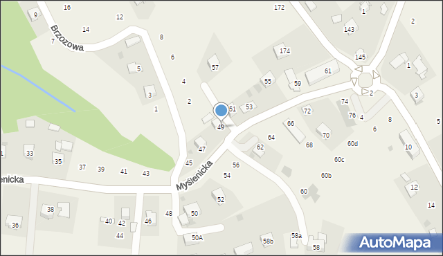 Siepraw, Myślenicka, 49, mapa Siepraw