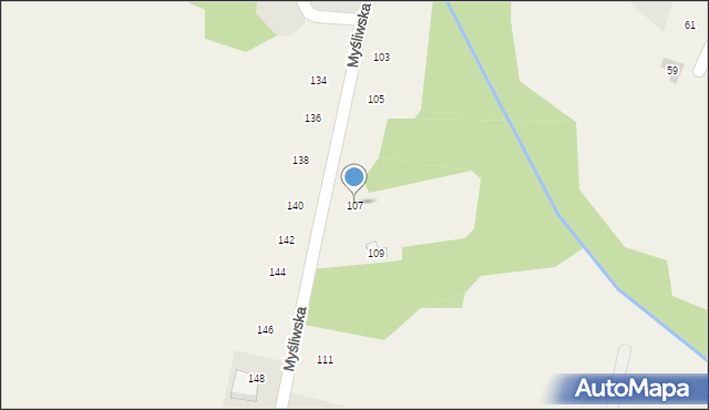 Siepraw, Myśliwska, 107, mapa Siepraw