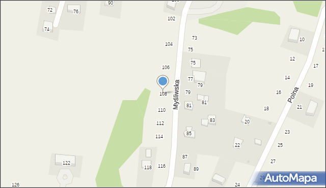 Siepraw, Myśliwska, 108, mapa Siepraw