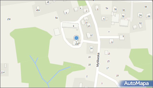 Siepraw, Myśliwska, 12a, mapa Siepraw