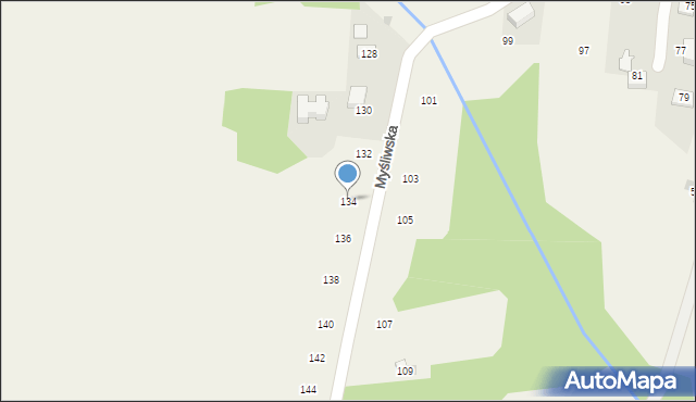 Siepraw, Myśliwska, 134, mapa Siepraw