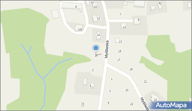 Siepraw, Myśliwska, 18, mapa Siepraw