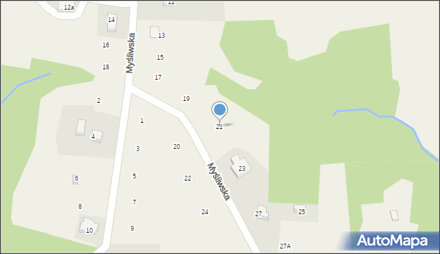 Siepraw, Myśliwska, 21, mapa Siepraw