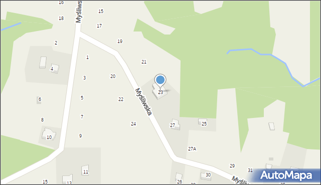 Siepraw, Myśliwska, 23, mapa Siepraw