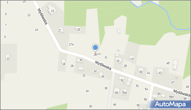 Siepraw, Myśliwska, 29, mapa Siepraw