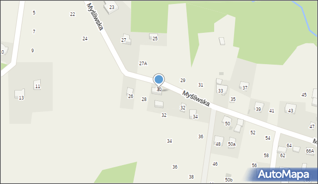Siepraw, Myśliwska, 30, mapa Siepraw