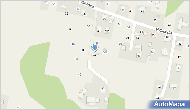 Siepraw, Myśliwska, 44, mapa Siepraw