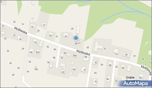 Siepraw, Myśliwska, 47, mapa Siepraw