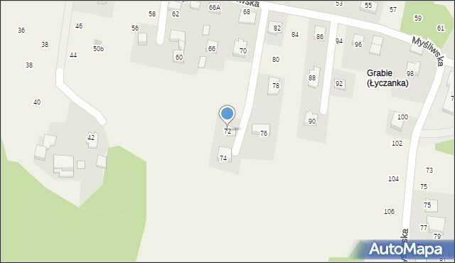 Siepraw, Myśliwska, 72, mapa Siepraw