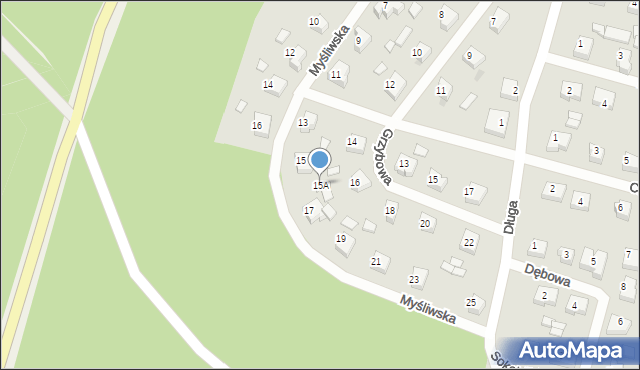 Skórcz, Myśliwska, 15A, mapa Skórcz