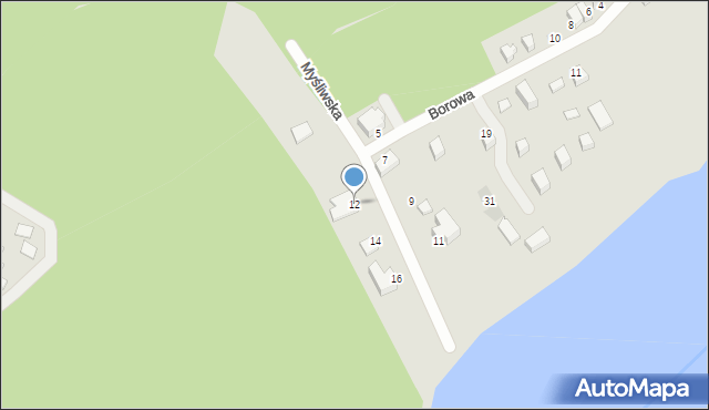 Ślesin, Myśliwska, 12, mapa Ślesin