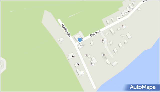 Ślesin, Myśliwska, 7, mapa Ślesin
