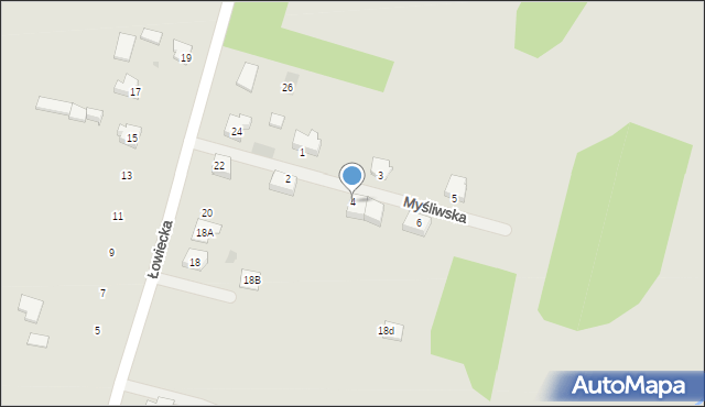 Sokołów Podlaski, Myśliwska, 4, mapa Sokołów Podlaski