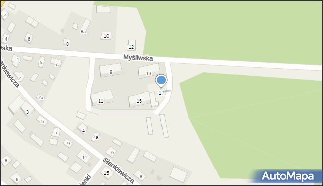 Spychowo, Myśliwska, 17, mapa Spychowo