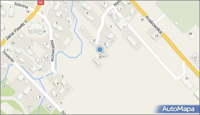 Spytkowice, Myto, 13, mapa Spytkowice