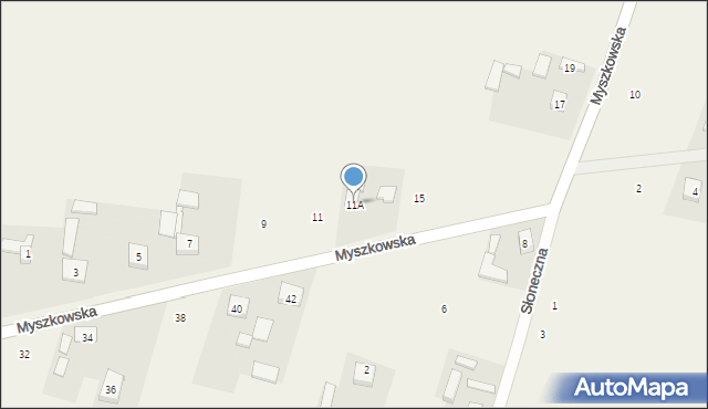 Stara Huta, Myszkowska, 11A, mapa Stara Huta