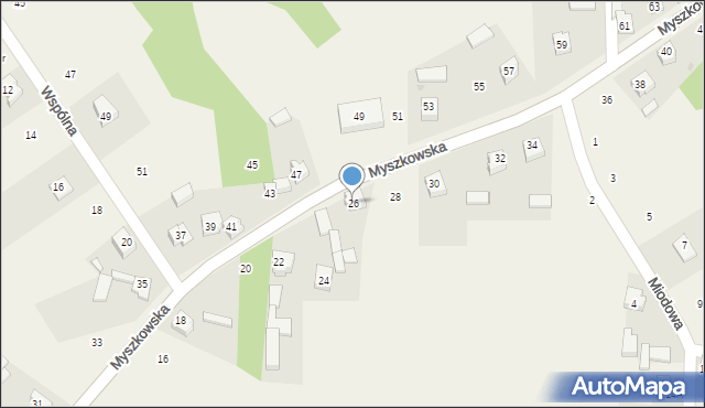Stara Huta, Myszkowska, 26, mapa Stara Huta