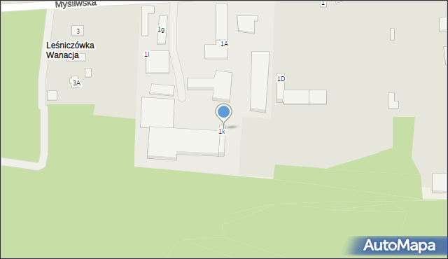 Starachowice, Myśliwska, 1l, mapa Starachowic