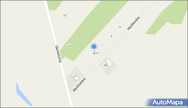 Świętajno, Myśliwska, 5, mapa Świętajno