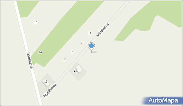 Świętajno, Myśliwska, 8, mapa Świętajno