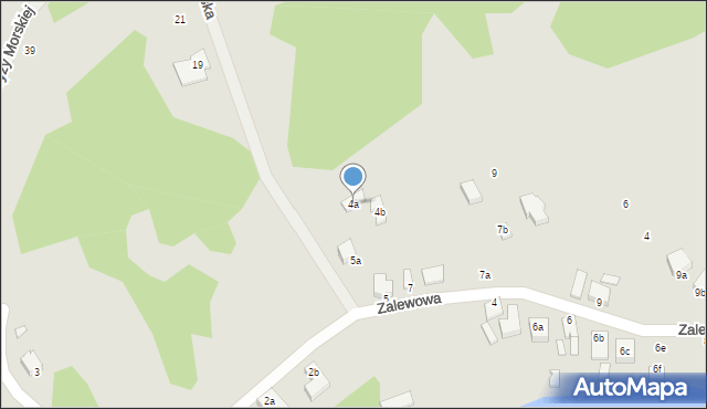 Świnoujście, Myśliwska, 4a, mapa Świnoujście