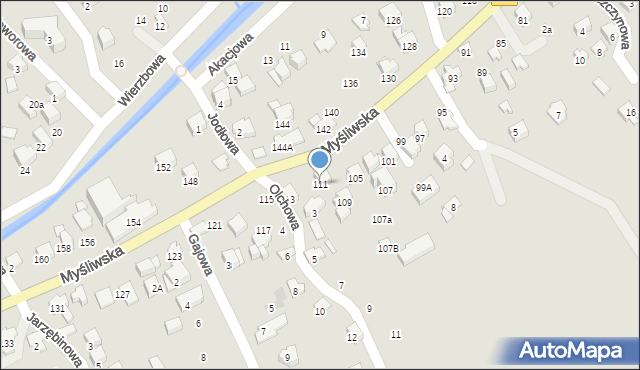 Szczyrk, Myśliwska, 111, mapa Szczyrk