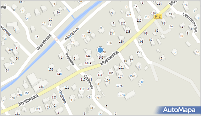 Szczyrk, Myśliwska, 142, mapa Szczyrk