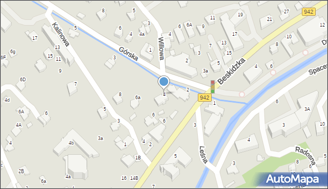 Szczyrk, Myśliwska, 4, mapa Szczyrk