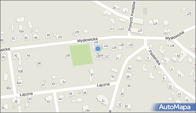 Tychy, Mysłowicka, 120, mapa Tychów