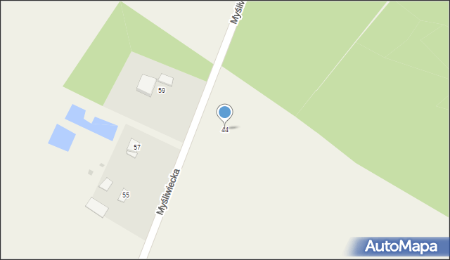 Wałycz, Myśliwiecka, 44, mapa Wałycz