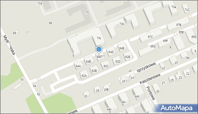 Warszawa, Myśliborska, 64C, mapa Warszawy