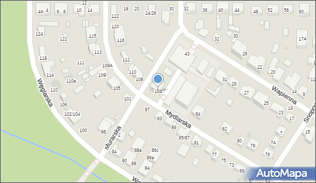 Warszawa, Mydlarska, 104, mapa Warszawy