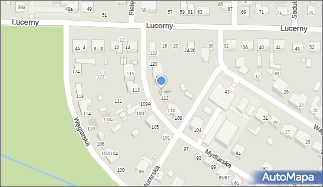 Warszawa, Mydlarska, 114, mapa Warszawy